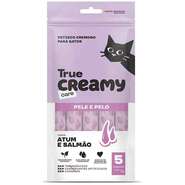 Petisco Cremoso True Creamy Care Pele & Pelo Sabor Atum e Salmão para Gatos
