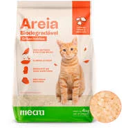 Areia Higiênica Meau Biodegradável Grãos Médios para Gatos