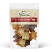 Petisco Mastigável Liva Natural Mix com Bexiga, Esôfago e Traqueia Bovina para Cães